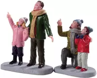 Lemax people admiring fireworks s/2 kerstdorp figuur type 4 2019