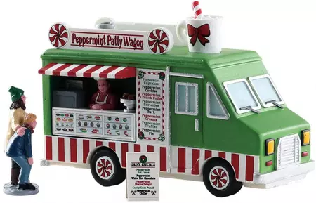 Lemax peppermint food truck s/3 kerstdorp tafereel 2019 - afbeelding 1