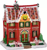 Lemax peppermint house verlicht kersthuisje Sugar 'N' Spice 2022 - afbeelding 1