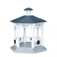 Lemax plastic gazebo with decorations kerstdorp tafereel 2010