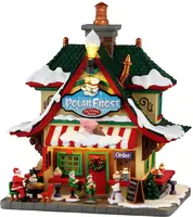 Lemax polar frost ice cream parlor verlicht kersthuisje Santa's Wonderland 2026
