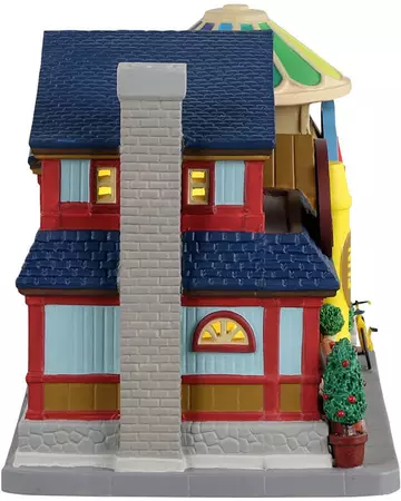 Lemax polka dot's clubhouse verlicht kersthuisje Caddington Village 2023 - afbeelding 2