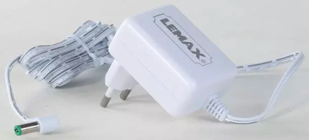 Lemax power adaptor, 4.5v 550ma, white, 1-output adapter 2017