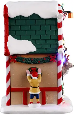 Lemax prancer's den, verlicht kerstdorp tafereel Santa's Wonderland 2025 - afbeelding 3