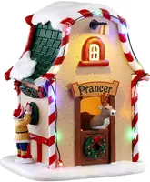 Lemax prancer's den, verlicht kerstdorp tafereel Santa's Wonderland 2025 - afbeelding 2