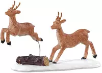 Lemax prancing reindeer kerstdorp figuur type 3 Vail Village 2018