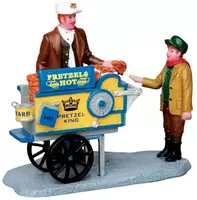 Lemax pretzel king pretzel cart kerstdorp figuur type 4 Caddington Village 2014