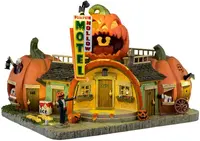 Lemax pumpkin hollow motel verlicht huisje Spooky Town 2024 - afbeelding 1