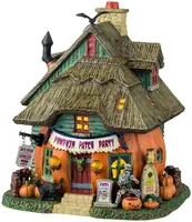 Lemax pumpkin patch party verlicht huisje Spooky Town 2024 - afbeelding 1