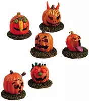 Lemax pumpkin people, set of 6 halloween figuur Spooky Town 2005
