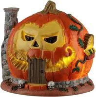 Lemax pumpkin skull house verlicht huisje Spooky Town 2026 - afbeelding 1