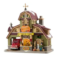 Lemax pumpkin spice & everything nice coffee shop verlicht kersthuisje Harvest Crossing 2024 - afbeelding 1