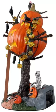 Lemax pumpkin tree house verlicht tafereel Spooky Town 2021 - afbeelding 3