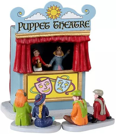 Lemax puppet theatre, set of 3 kerstdorp tafereel Caddington Village 2023 - afbeelding 1