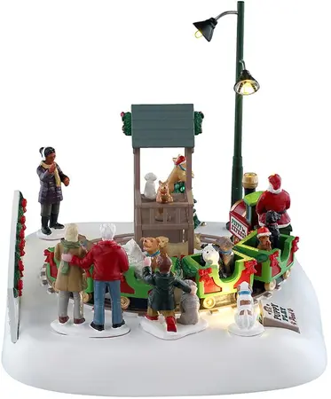 Lemax puppy play park bewegend kerstdorp tafereel 2025 - afbeelding 3