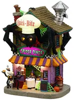 Lemax quick-bite spider diner verlicht huisje Spooky Town 2025