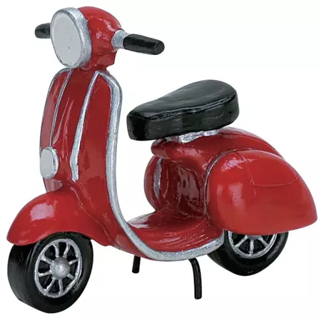 Lemax red moped kerstdorp accessoire 2007