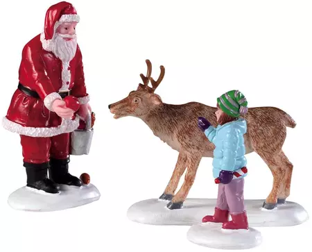 Lemax reindeer goodies s/3 kerstdorp figuur type 3 Caddington Village 2019