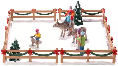 Lemax reindeer petting zoo s/17 kerstdorp tafereel Caddington Village 2020 - afbeelding 3