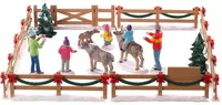 Lemax reindeer petting zoo s/17 kerstdorp tafereel Caddington Village 2020 - afbeelding 4