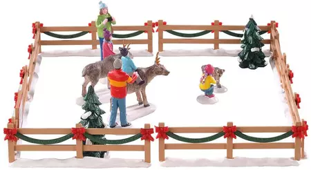 Lemax reindeer petting zoo s/17 kerstdorp tafereel Caddington Village 2020 - afbeelding 2
