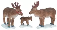 Lemax reindeer s/3 kerstdorp figuur type 3 Santa's Wonderland 2006