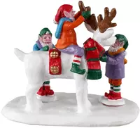 Lemax reindeer snowman kerstdorp tafereel Santa's Wonderland 2023 - afbeelding 4