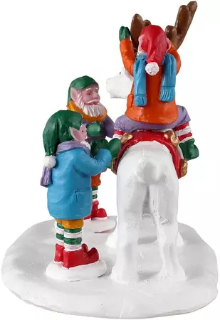 Lemax reindeer snowman kerstdorp tafereel Santa's Wonderland 2023 - afbeelding 3