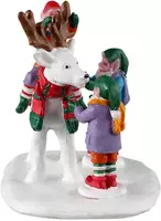 Lemax reindeer snowman kerstdorp tafereel Santa's Wonderland 2023 - afbeelding 2