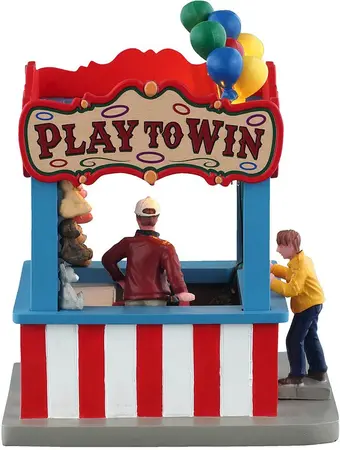 Lemax ring toss game verlicht kerstdorp tafereel Carnival 2025 - afbeelding 3