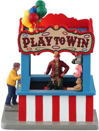 Lemax ring toss game verlicht kerstdorp tafereel Carnival 2025 - afbeelding 4
