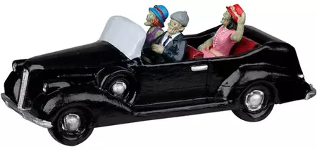 Lemax roaring roadster tafereel Spooky Town 2023 - afbeelding 1