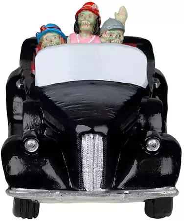 Lemax roaring roadster tafereel Spooky Town 2023 - afbeelding 2