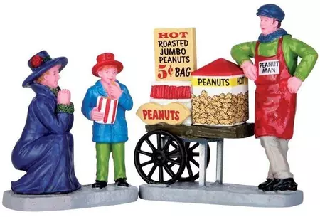 Lemax roasted peanut treats, s/2 kerstdorp figuur type 5 Caddington Village 2016