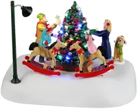 Lemax rockin' around the christmas tree bewegend kerstdorp tafereel Caddington Village 2024