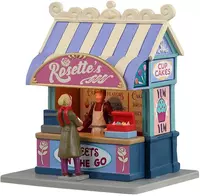 Lemax rosette's dessert bar verlicht kerstdorp tafereel Caddington Village 2023 - afbeelding 1