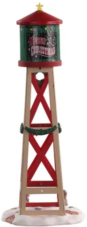 Lemax rustic water tower kerstdorp tafereel Vail Village 2021 - afbeelding 4