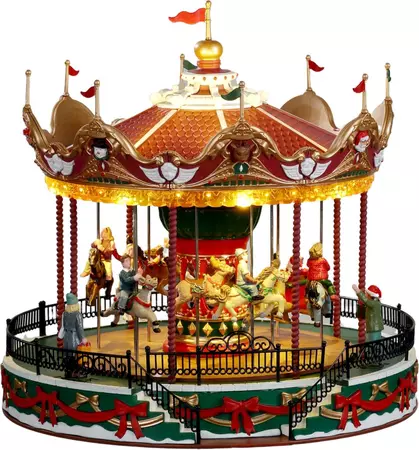 Lemax santa carousel bewegende draaimolen Carnival 2014 - afbeelding 1