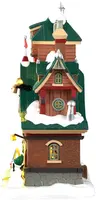 Lemax santa's elf dormitory verlicht kersthuisje Santa's Wonderland 2026 - afbeelding 3