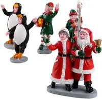 Lemax santa's elf parade kerstdorp tafereel Caddington Village 2022 - afbeelding 2