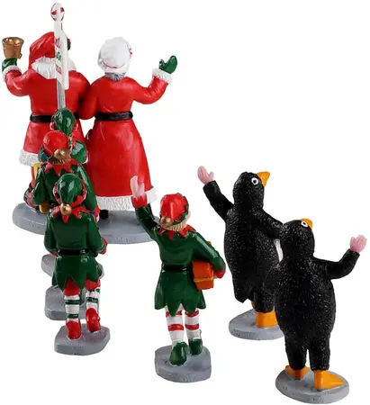 Lemax santa's elf parade kerstdorp tafereel Caddington Village 2022 - afbeelding 4
