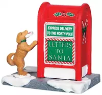 Lemax santa's mailbox kerstdorp accessoire 2016