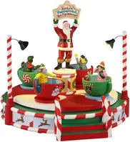 Lemax santa's peppermint teacup spinner bewegend kerstdorp tafereel Carnival 2025 - afbeelding 2