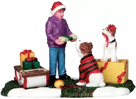 Lemax santa's pets kerstdorp figuur type 3 Harvest Crossing 2016