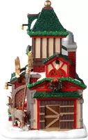 Lemax santa's reindeer stables verlicht kersthuisje Santa's Wonderland 2023 - afbeelding 3