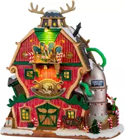 Lemax santa's reindeer training academy verlicht kersthuisje Santa's Wonderland 2021 - afbeelding 3