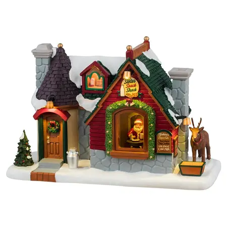 Lemax santa's snack shack verlicht kersthuisje Santa's Wonderland 2024 - afbeelding 1