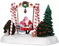Lemax santa swing bewegend kerstdorp tafereel Santa's Wonderland 2012