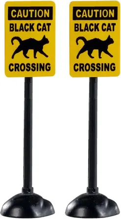 Lemax scary road signs s/2 accessoire Spooky Town 2020