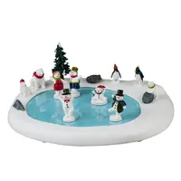 Lemax secret snowman ball bewegende schaatsbaan Vail Village 2024